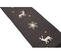 khevga Chemin de table de Noël en gris 14 x 160 cm