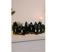 khevga Décoration de Noël - Décoration de table - Décoration de fenêtre à poser - Silhouette de maison pliable - 60 x 16 cm