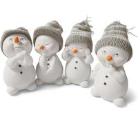 khevga Décoration de Noël Figurines de décoration Bonhomme de Neige dans Les 4 Dimensions Environ 6x6x11 cm