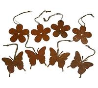 Khevga Décoration Grille de pendantes Lot de 8 - Printemps