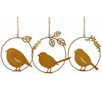 khevga Lot de 3 décorations printanières pour fenêtre et oiseaux à suspendre