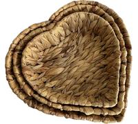 Khevga Lot de 3 paniers cadeaux vides en forme de cœur - Panier décoratif en matériau robuste, idéal pour les cadeaux, le rangement et la décoration, en lot pratique de 3