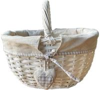 khevga Panier cadeau de mariage en osier avec cœur vide 36 x 27 x 20 cm