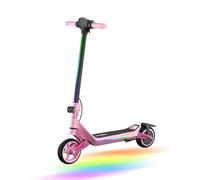 KHHK Trottinette électrique pour Enfants 6-12 Ans, Trottinette Pliable 6,5 Pouces avec Suspension Avant et arrière, Vitesse Max. 16 km/h, autonomie 10-12 km, adaptée aux Filles et aux garçons (Rose)