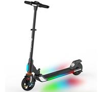 KHHK Trottinette Électrique pour Enfants avec Moteur sans Balais 200W, Autonomie 8-13 km, Double Système de Freinage, Réglable en Hauteur et Pliable, Éclairage LED pour Adolescents (Noir)