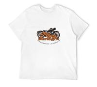 Khian SOON Men's The Flying Burrito Brothers Band Motorcycle Logo T-Shirts White S