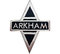 KHILJEE COLLECTION Écusson brodé Batman Arkham Asylum thermocollant Noir 7,5 cm x 5,7 cm 1 pièce Main Gotham Film Patch