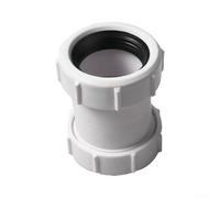 KHIronHive Adaptateur de vidange d'évier de cuisine - Raccord de tuyau d'égout pour plomberie domestique - PVC PP fileté - Anti-fuite - Blanc - Facile à installer - S'adapte aux systèmes standard