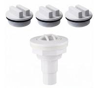 KHIronHive ATIE Kit d'hivernage de piscine 4 pièces avec connecteur SP1022C et 3 couvercles pour jets de retour Hayward SP1026D SP1026, joint fileté 3,8 cm pour piscines creusées et spas Blanc