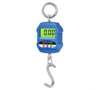 KHIronHive Balance électronique à suspendre 300 kg avec écran LCD, crochet en acier inoxydable, coque en alliage d'aluminium, conversion d'unité KG/Lb/N pour entrepôt, logistique, pêche (bleu)