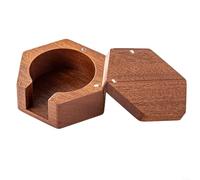KHIronHive Boîte en papier pour filtres à café en bois massif pour paniers de 51/53/58 mm, étui de rangement résistant à l'humidité pour filtres à moka, organisateur compact en bois pour comptoir de