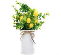 KHIronHive Bouquet d'eucalyptus artificiel avec feuilles vertes, 30 cm, branche de fruits artificielles réalistes pour décoration de photographie de maison, de mariage, accessoire de plante rustique
