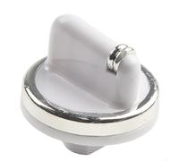 KHIronHive Bouton de commande pour cuisinière à gaz - Pièce de rechange avec trou d'arbre de 6 mm - 7,2 mm - Poignée surélevée - Pour réglage de la température du feu - Plastique blanc - Taille S