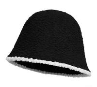 KHIronHive Chapeau bob d'hiver chaud en polyester tricoté pour femme | Tricot en polyester doux, chaleur confortable, protection contre le froid, couleurs unies classiques, style quotidien