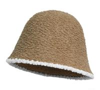 KHIronHive Chapeau bob d'hiver chaud en polyester tricoté pour femme | Tricot en polyester doux, chaleur confortable, protection contre le froid, couleurs unies classiques, style quotidien