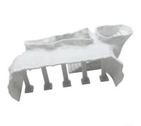 KHIronHive Colonne romaine pour aquarium Tunnel décoratif en résine lisse pour surface pour grotte Habitat pour Pleco Loach d'eau douce Blanc Noir Désert 14 x 7,7 x 4,6 cm (B)