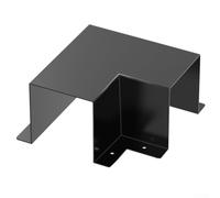 KHIronHive Coude plat en métal à 90 degrés pour mini ligne AC divisée, ajustement personnalisé, calibre 24, pré-percé, 10,2 x 10,2 cm, noir, pour pompe à chaleur, unités de refroidissement centrales