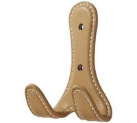 KHIronHive Crochets muraux modernes et minimalistes en cuir double cintre robuste Q235 en acier décoratif en laiton pour accentuer l'accent pour entrée, salon, placard, organisateur compact pour