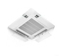 KHIronHive Déflecteur de climatiseur à cassette réglable pivotant à 180 degrés - Guide d'aération sécurisé en métal - Montage sans outil - Plusieurs tailles - ABS - 58 x 15 cm (58 cm)
