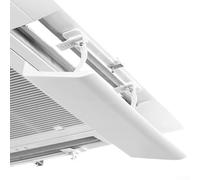 KHIronHive Déflecteur de climatiseur à cassette réglable pivotant à 180 degrés - Guide d'aération sécurisé en métal - Montage sans outil - Plusieurs tailles - ABS - 58 x 15 cm (58 cm à clipser)