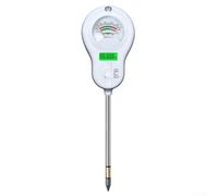 KHIronHive Détecteur de sol 6 en 1 - Sonde remplaçable - Mesure l'humidité, le pH, la fertilité, la lumière, la température, l'humidité, l'affichage rotatif, sonde en alliage amovible, bouton facile à