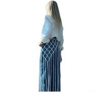 KHIronHive Écharpe bohème en coton tissé à la main avec franges, taille réglable, châle vintage, doux, respirant, noir, multi-usages, pour plage, fête de mariage (blanc)
