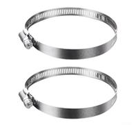 KHIronHive Ensemble de colliers de serrage et gants réglables pour collecteur de poussière en acier inoxydable 201 avec loquet à ressort pour ouverture de sac de 45,7 à 48,3 cm, installation sans