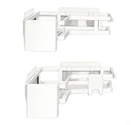 KHIronHive Etagère triangulaire double épaisseur 26 cm auto-adhésive | Design à 2 niveaux, maximise l'espace dans les coins, peut contenir des articles de toilette, pas de perçage nécessaire