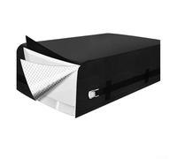 KHIronHive Housse de protection pour climatiseur 210D Oxford noir coupe-vent pour Dometic pour Brisk II Coleman-Mach double sangle de protection UV, pluie, neige boucles métalliques (C)