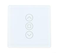 KHIronHive Interrupteur à volet intelligent avec panneau tactile 2,5D, interrupteur de rideau à commande vocale pour Tuya, étalonnage de précision 1 à 100 % pour stores, automatisation programmée pour