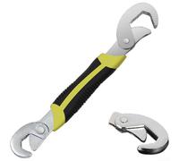 KHIronHive Jeu de clés réglables en acier à haute teneur en carbone avec dents à trois côtés pour plomberie domestique, automobile, rouge, jaune, orange (I)