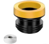 KHIronHive Joint d'étanchéité pour bride de toilette sans cire - Anti-parfum - Pour tuyaux de vidange de 100 à 110 mm - Haute élasticité - Triple blocage du parfum - Prévention des fuites - Résistant