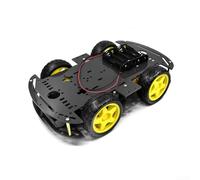 KHIronHive Kit de châssis de voiture robot intelligent avec encodeur, pour Arduino DC - 3 V-10 V 48:1 - Boîte de vitesses en acrylique - Kit d'apprentissage électronique