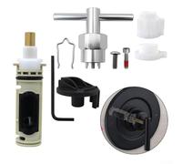 KHIronHive Kit de garniture de douche pour poignée à levier unique, pièces de rechange noir mat pour valves d'équilibrage de pression 2510 2520 2570 2590 et cartouche 1222, métal massif