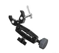 KHIronHive Kit de support de serrage réglable pour Starlink pour Mini, support de poteau de toit à double pivot, adaptateur de tuyau en alliage d'aluminium pour rail d'échelle de camping-car 15-53 mm