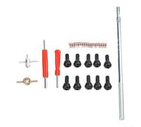 KHIronHive Kit d'outils de 35 pièces pour valve de pneu avec extracteur de tige TR412, construction en fer robuste, ergonomique, rouge, outils à main professionnels (35 pièces)
