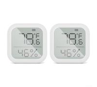 KHIronHive Lot de 2 capteurs de température et d'humidité intelligents ZIGBEE avec écran LCD, contrôle par application, compteur numérique pour Tuya pour passage, thermomètre hygromètre d'intérieur