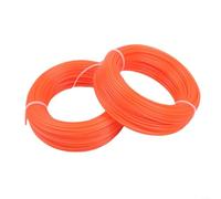 KHIronHive Lot de 2 rouleaux de fil en nylon pour tondeuse à gazon - 30 m chacun - 1,6 mm et 2 mm d'épaisseur - Pour débroussailleuse et débroussailleuse - Orange et vert (2 mm vert)