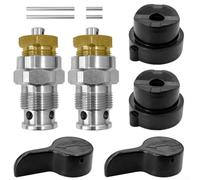 KHIronHive Lot de 2 valves de reflux de peinture sans air - Mécanisme à bille en acier massif pour réparation de pulvérisation HVLP - Pièce de rechange en alliage d'aluminium résistant à l'usure