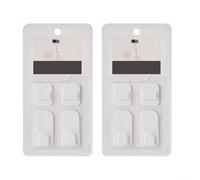 KHIronHive Lot de 4 crochets muraux pour télécommandes et clés de télévision, téléphone AC, téléphone, organisateur de rangement solide sans perçage pour salon, chambre à coucher, bureau, solution de