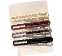 KHIronHive Lot de 4 pinces à cheveux en forme de goutte d'eau pour femme, faites à la main, sans trace, accessoires de cheveux en forme de papillon carré ondulé