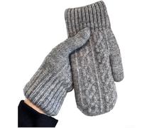 KHIronHive Moufles d'hiver unisexes doublées de polaire thermique | Design double couche, polaire intérieure confortable, couche extérieure épaisse, chaleur extrême, protection contre le froid