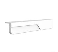 KHIronHive Pied de placard en silicone sans contact réglable sans perçage pour poubelle, tiroir de cuisine, barre personnalisable mains libres (blanc)