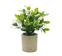 KHIronHive Plantes vertes artificielles dans des pots en pâte à papier, décoration créative pour la maison et le bureau, ornements de feuillage en soie nécessitant peu d'entretien, sans danger pour