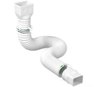 KHIronHive Rallonge de tuyau de descente extensible flexible en S pour gouttière réglable de 53,3 à 152,4 cm, aucune découpe nécessaire, convient aux canalisations de 5,1 x 7,6 cm, 7,6 x 10,2 cm