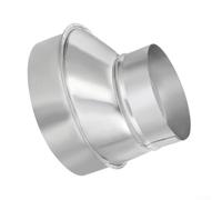 KHIronHive Réducteur excentrique de conduit en acier galvanisé de 15,2 à 10,2 cm - Adaptateur de ventilation décalé pour économie d'espace - Tuyau en métal conique - Extrémité mâle pour sèche-linge