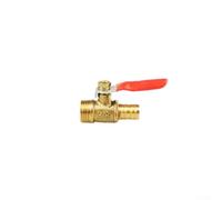 KHIronHive Robinet à boisseau sphérique en laiton avec poignée rouge, style pagode pour tuyaux d'eau et de gaz naturel, résistant à la haute pression, interrupteur rapide à 90 degrés, design