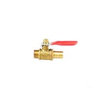 KHIronHive Robinet à boisseau sphérique en laiton avec poignée rouge, style pagode pour tuyaux d'eau et de gaz naturel, résistant à la haute pression, interrupteur rapide à 90 degrés, design