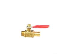 KHIronHive Robinet à boisseau sphérique en laiton avec poignée rouge, style pagode pour tuyaux d'eau et de gaz naturel, résistant à la haute pression, interrupteur rapide à 90 degrés, design