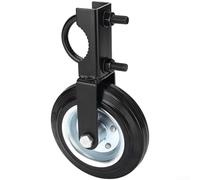 KHIronHive Roue de portail de ferme robuste avec boulon en U réglable, acier Q235 et caoutchouc solide Roulette de porte extérieure pour clôture à maillons de chaîne, convient aux tuyaux ronds de 3,5
